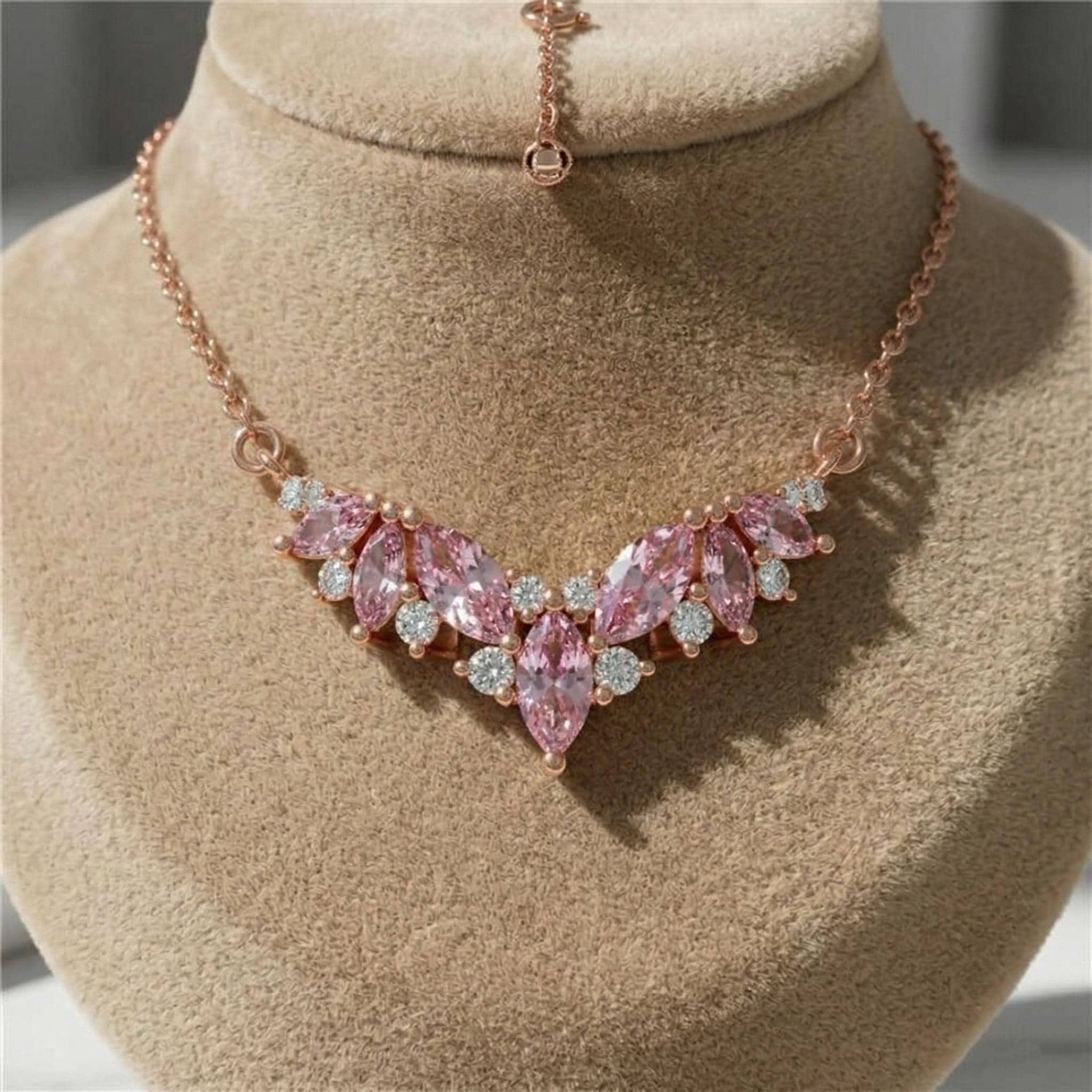 Pink Sapphire Necklace