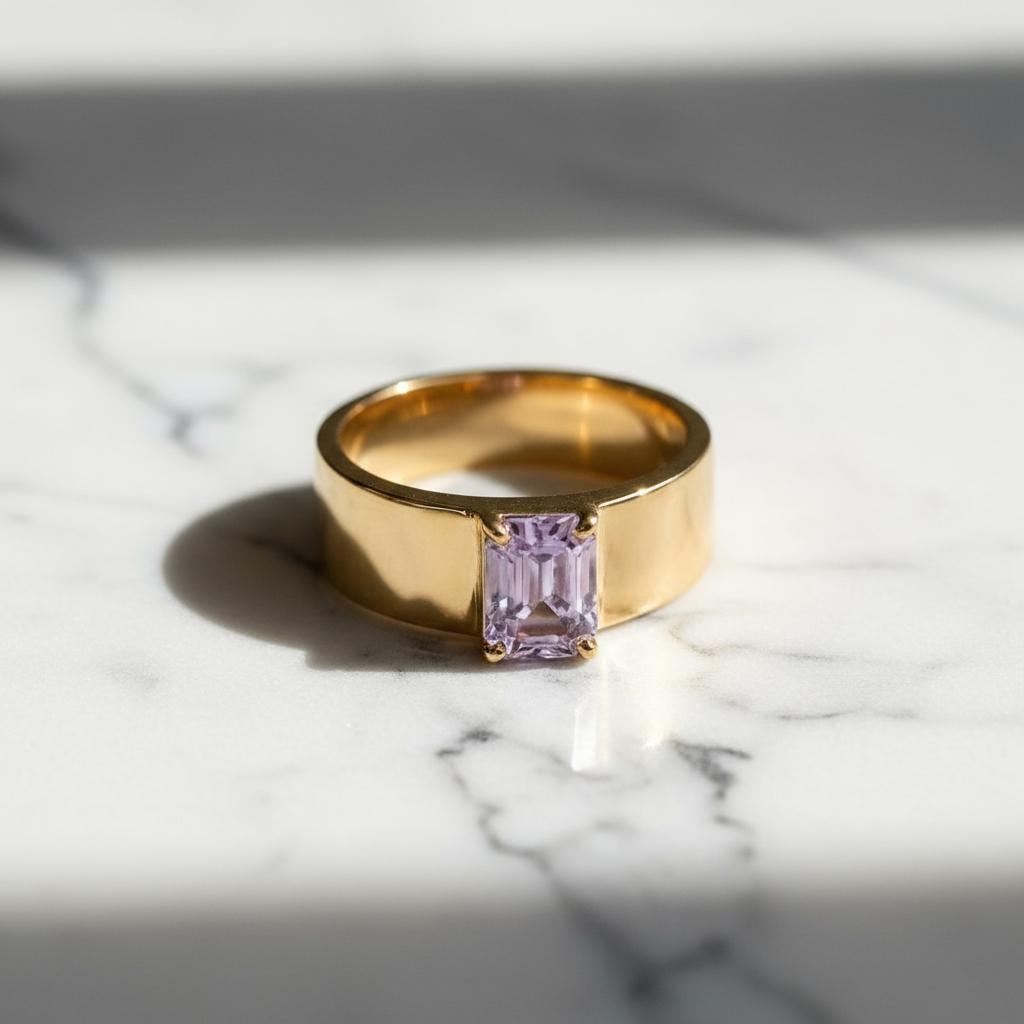 Lavender Sapphire Ring