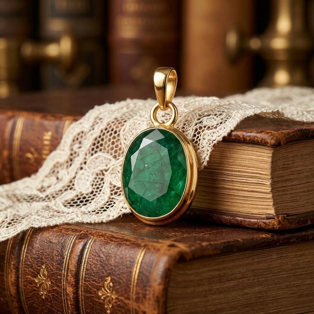 Emerald Necklace Lab Emerald Solitaire Pendant May Birthstone Minimalist Layering Necklace, Lab Created Emerald Gold Pendant Vintage Inspired Dainty Charm Necklace, Vivid Green Gemstone Pendant Silver or Gold