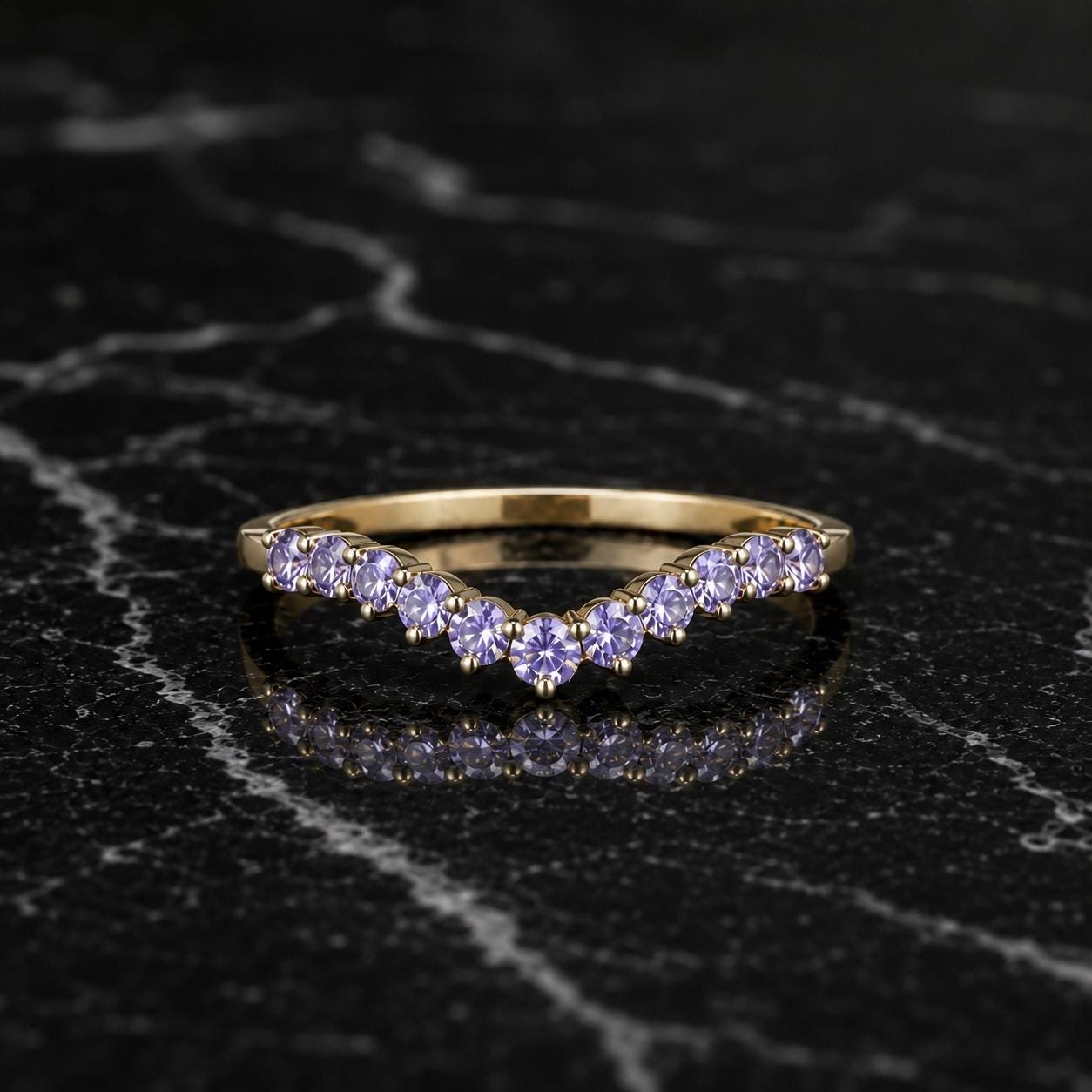 Dainty Lavender Sapphire Ring