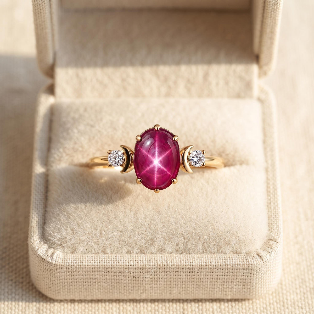 Star Ruby Engagement Ring