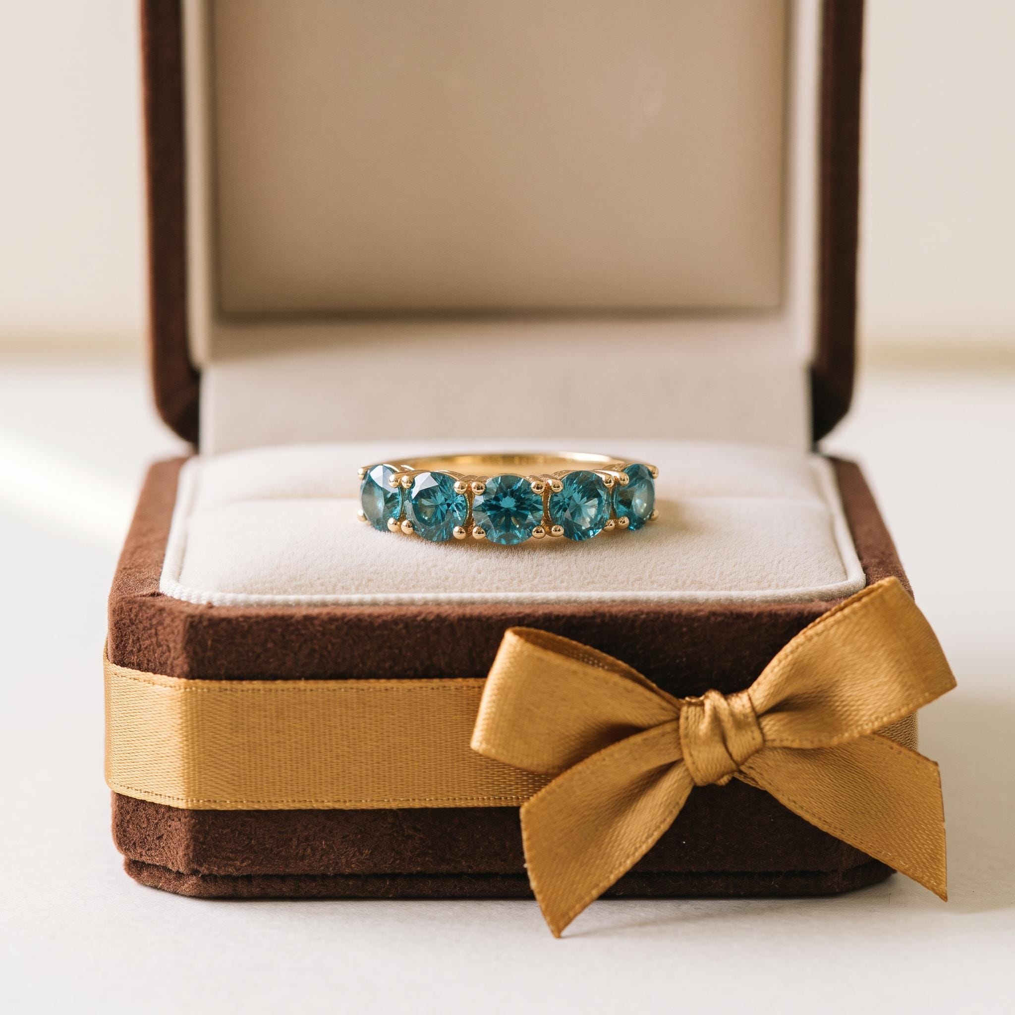 Teal Sapphire Ring