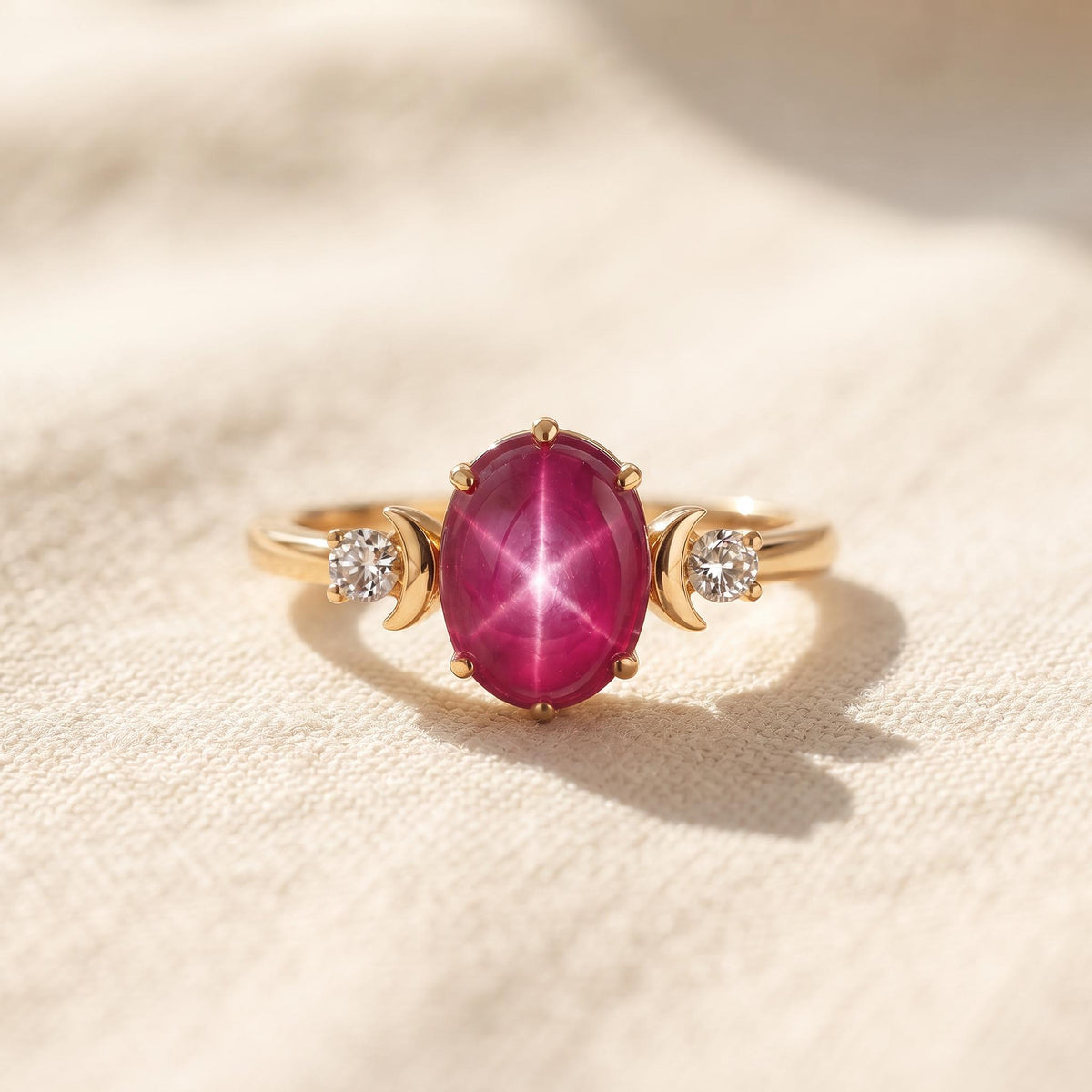 Star Ruby Engagement Ring